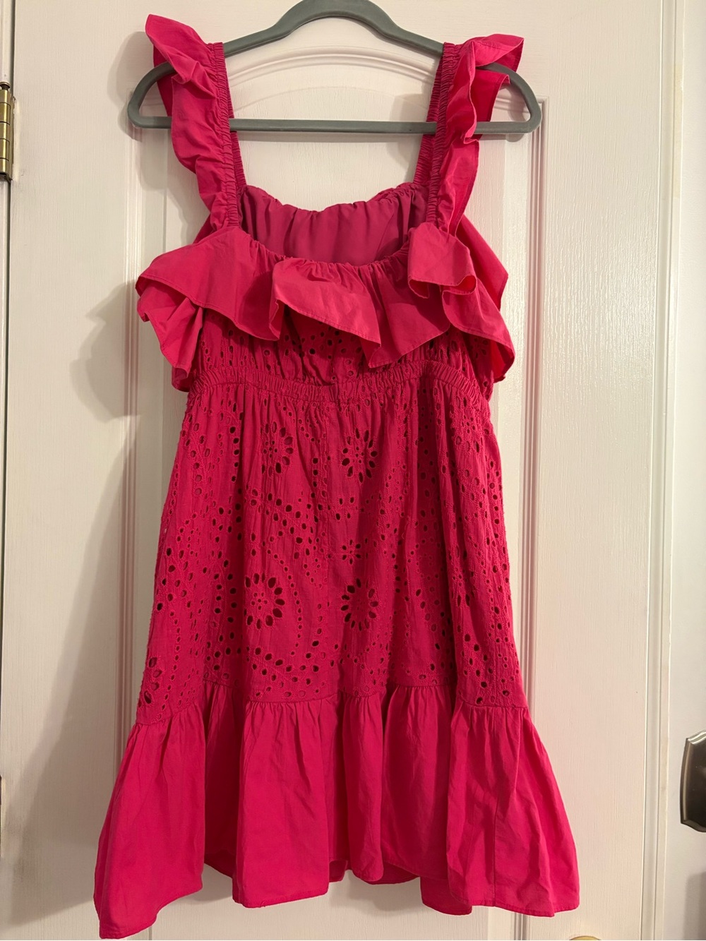 Cider Ruffled Eyelet Mini Dress - Picture 3 of 3